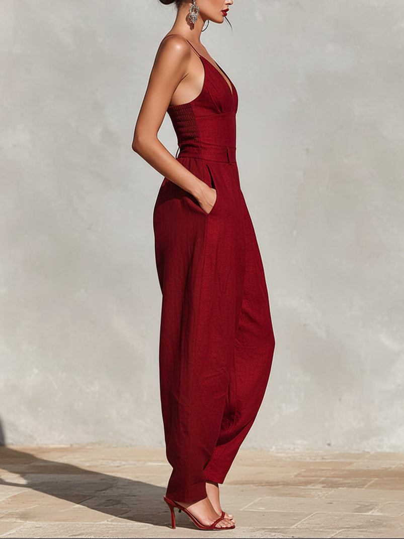 Scarlett Hochtaillierter Jumpsuit
