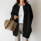 Silvia - Lange flauschige Strickjacke