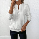 Beate - Pullover mit Zipper-Kragen