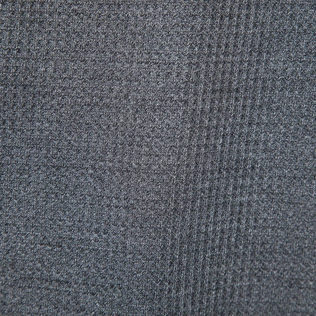 Dunkelgraues Langarm-Poloshirt mit Knopfleiste