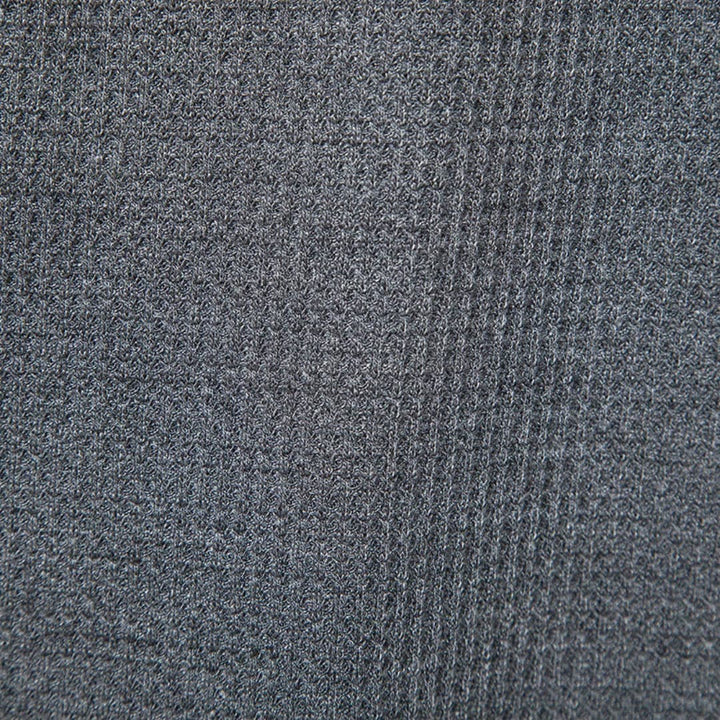 Dunkelgraues Langarm-Poloshirt mit Knopfleiste