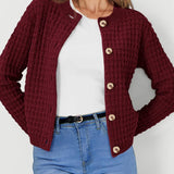 Bernadette – Strickjacke in Petrol