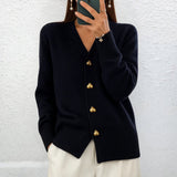 Lydia - Strickjacke mit Herzknöpfen