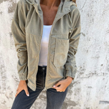 Ella - Cord-Jacke mit Kapuze