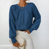Erika - Strickpullover mit Zopfmuster