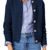 Bernadette – Strickjacke in Petrol