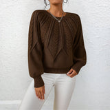 Erika - Strickpullover mit Zopfmuster