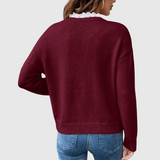 Zaryphine – Pullover mit Spitzenkragen