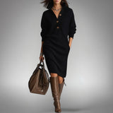 Marion - Strickkleid mit Knopfleiste