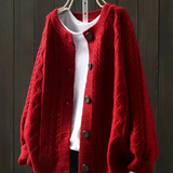 Marlene – Zopfstrickjacke in Creme