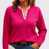 Zaryphine – Pullover mit Spitzenkragen