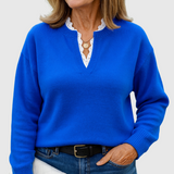 Zaryphine – Pullover mit Spitzenkragen