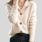 Edith – Strickjacke mit Stehkragen
