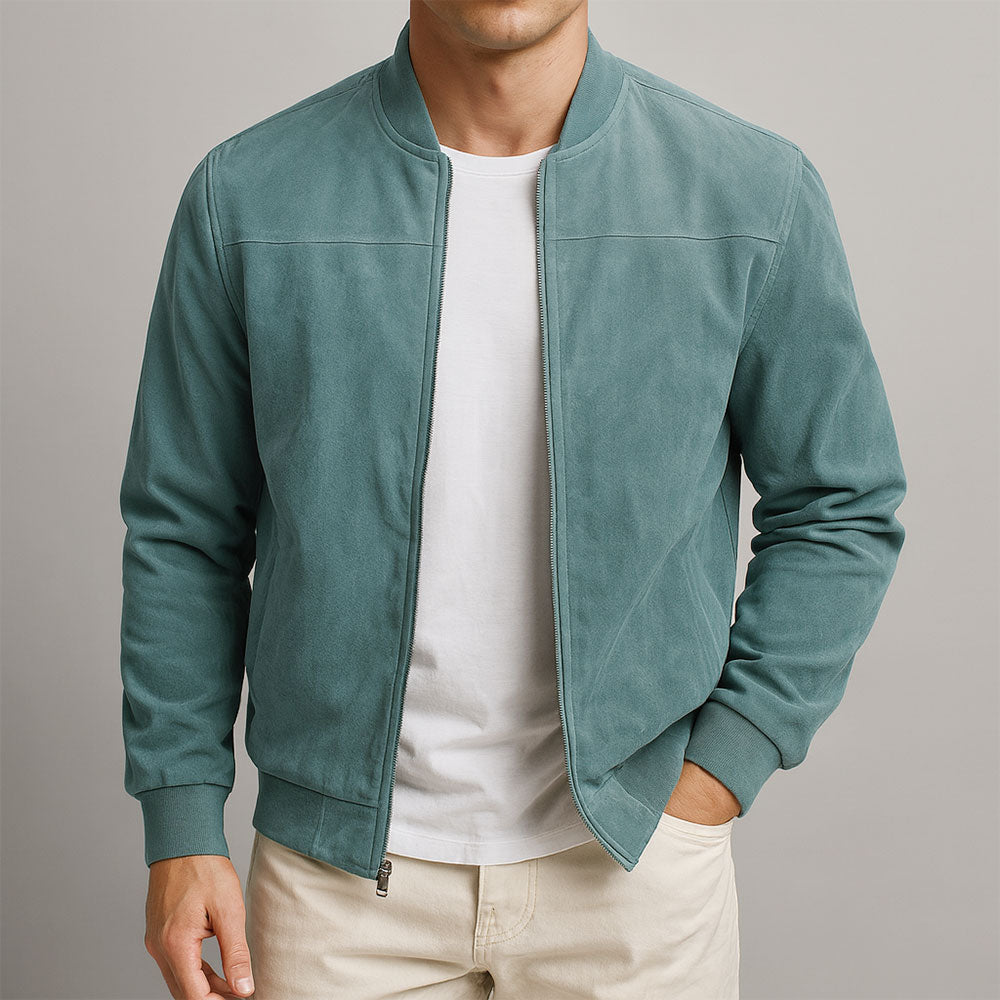 Premium Suede Bomberjacke