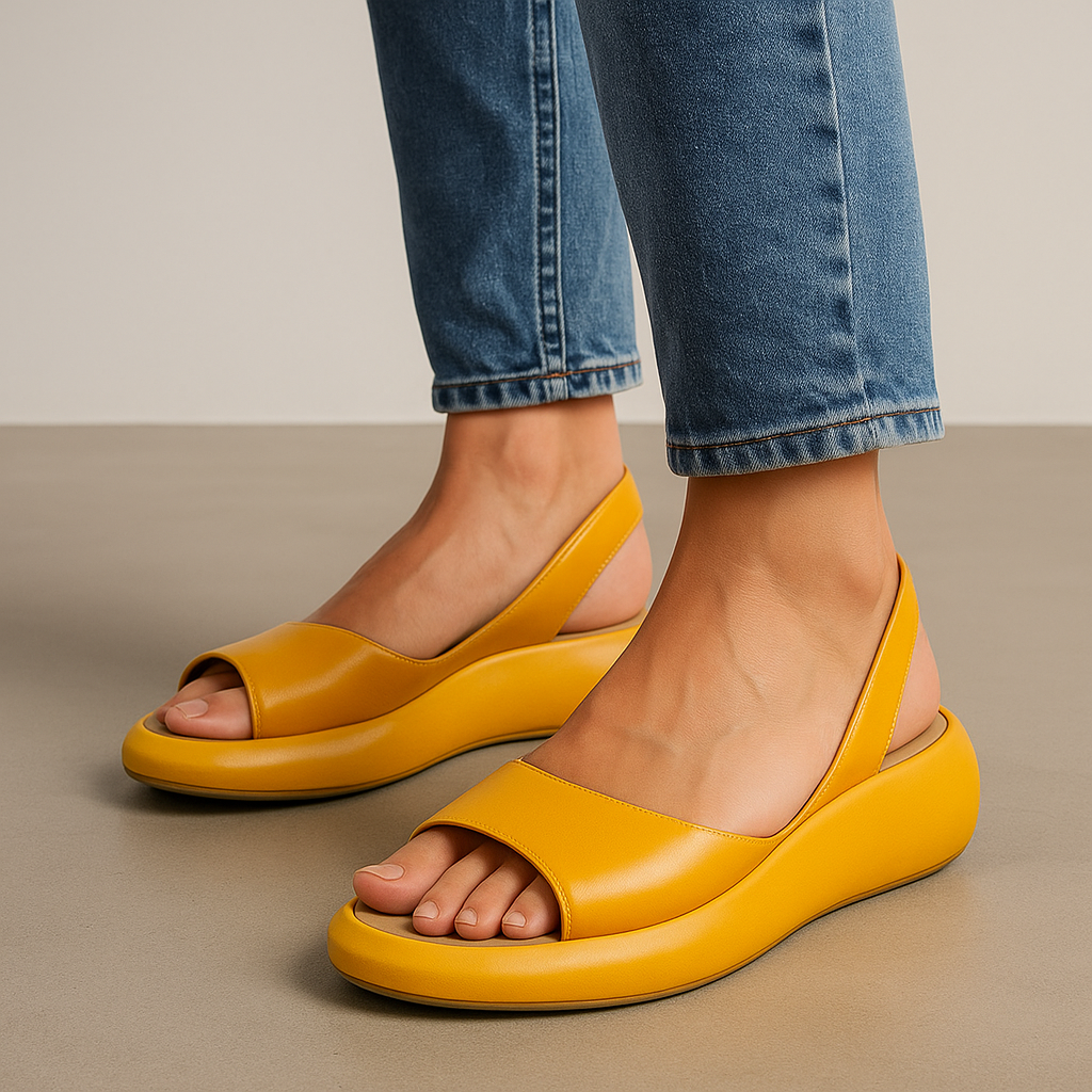 Moderne Slingback-Sandalen mit voluminöser Sohle