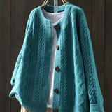 Marlene – Zopfstrickjacke in Creme