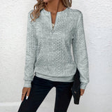 Beate - Pullover mit Zipper-Kragen