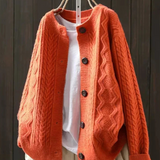 Marlene – Zopfstrickjacke in Creme