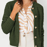 Bernadette – Strickjacke in Petrol