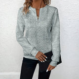Beate - Pullover mit Zipper-Kragen