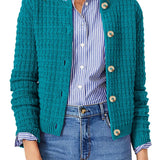 Bernadette – Strickjacke in Petrol