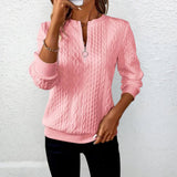 Beate - Pullover mit Zipper-Kragen