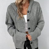 Elke – Strickjacke mit Kapuze