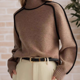 Donna – Rollkragenpullover mit Paspeln