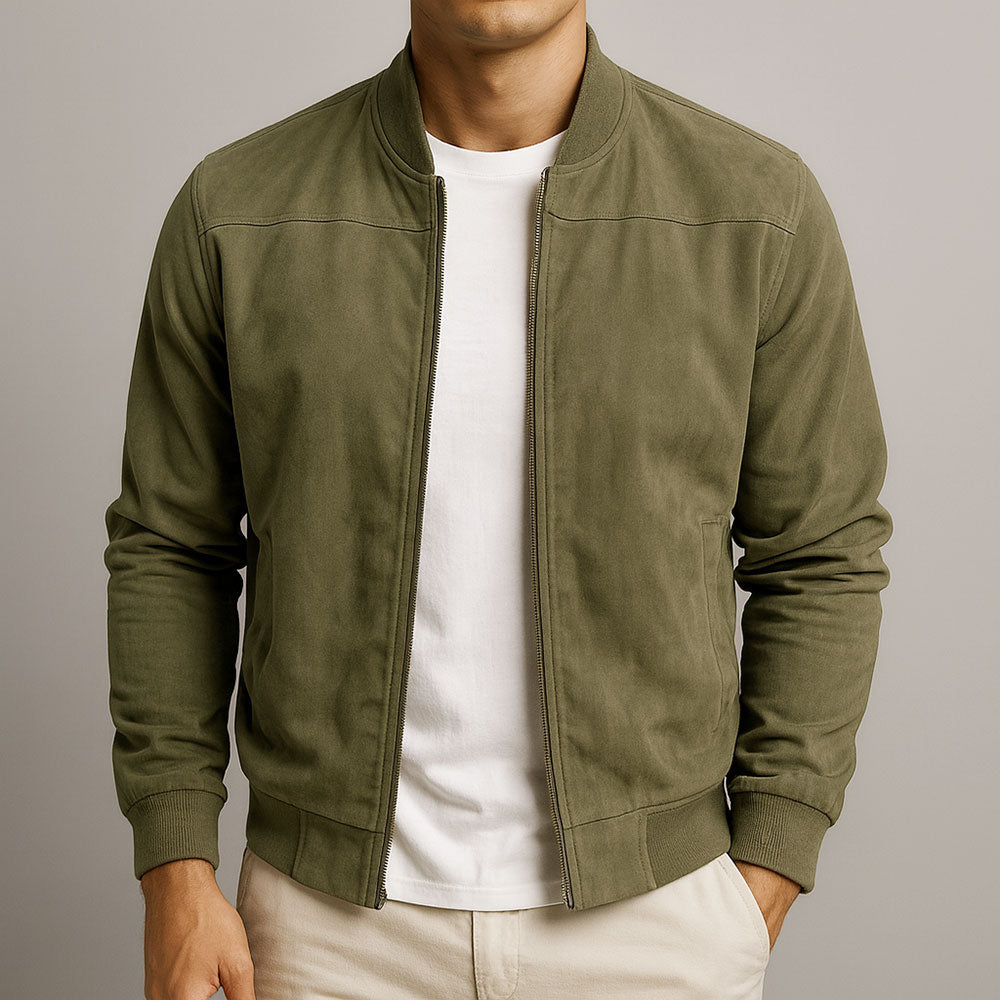 Premium Suede Bomberjacke