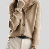 Edith – Strickjacke mit Stehkragen