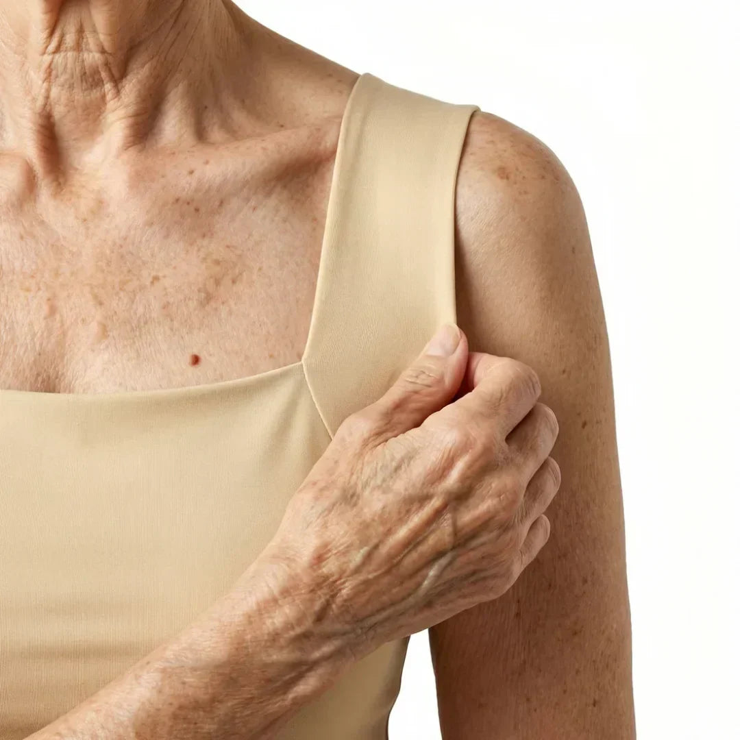 Braunes Damen-Tanktop mit breiten Trägern und Karree-Ausschnitt