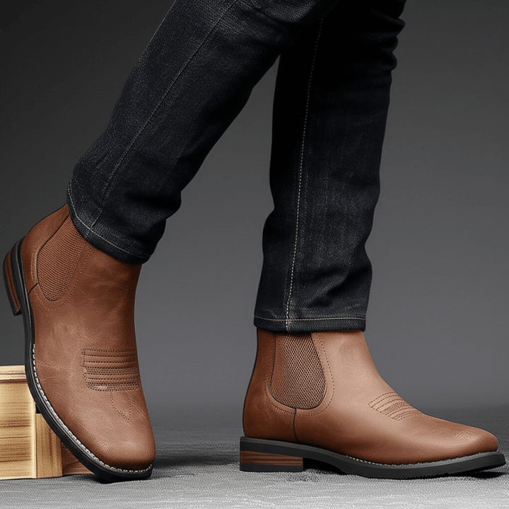 Eleganter Wildleder-Stiefel im Western-Stil