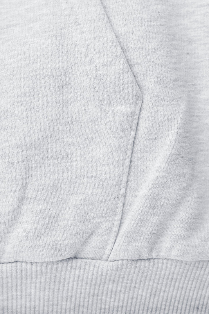Premium Minimalistischer Hoodie in Grau Meliert