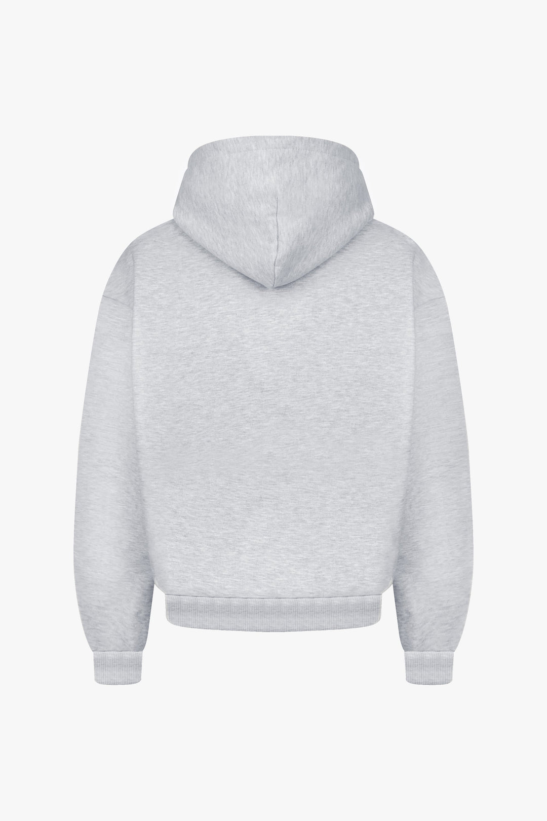 Premium Minimalistischer Hoodie in Grau Meliert