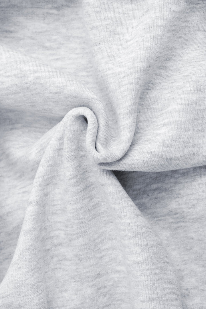 Premium Minimalistischer Hoodie in Grau Meliert