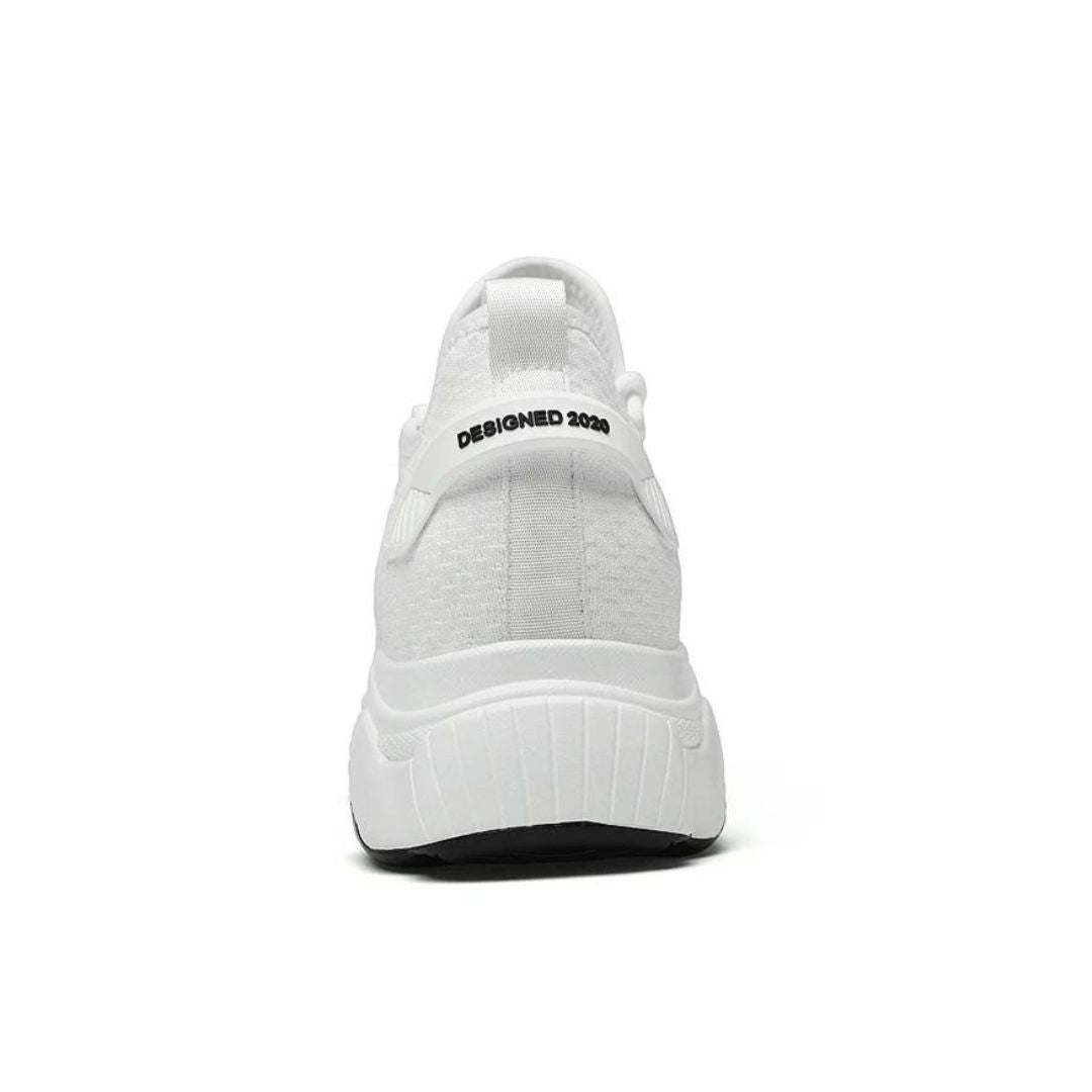 Chunky Urban-Sneaker mit Mesh-Details in Weiß