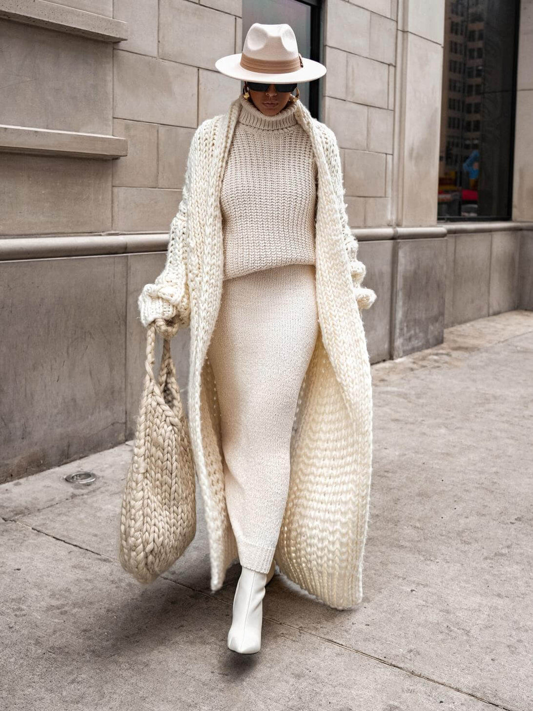 Strick-Cardigan-Set im Oversize-Look