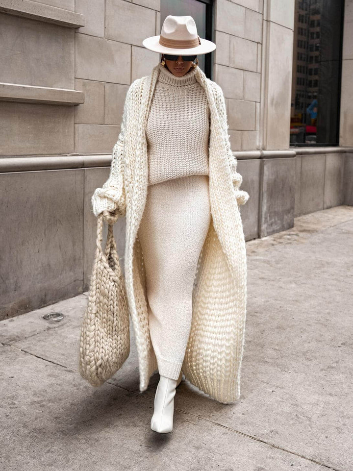 Strick-Cardigan-Set im Oversize-Look