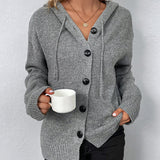 Elke – Strickjacke mit Kapuze