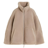 Heike – Kuschelige Teddyjacke im Kontrast-Look