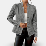 Hermine – Strickblazer mit Stehkragen