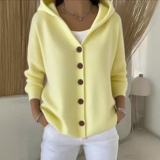 Strickjacke mit Kapuze
