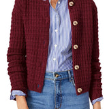Bernadette – Strickjacke in Petrol
