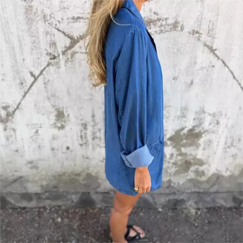 Leichter Damen-Blazer in Denim-Optik