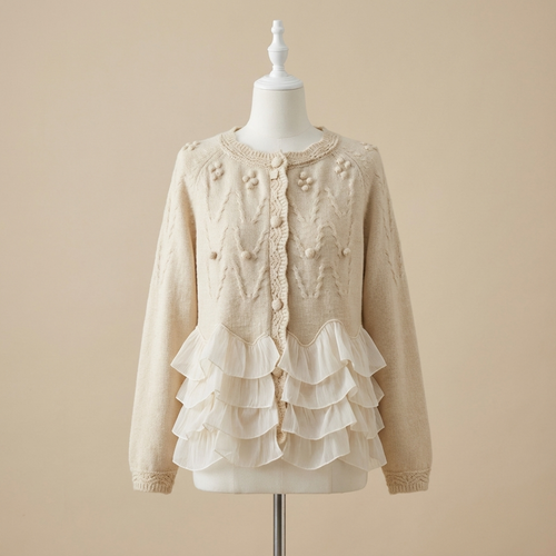 Josefine – Strickjacke mit Volants