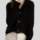 Edith – Strickjacke mit Stehkragen