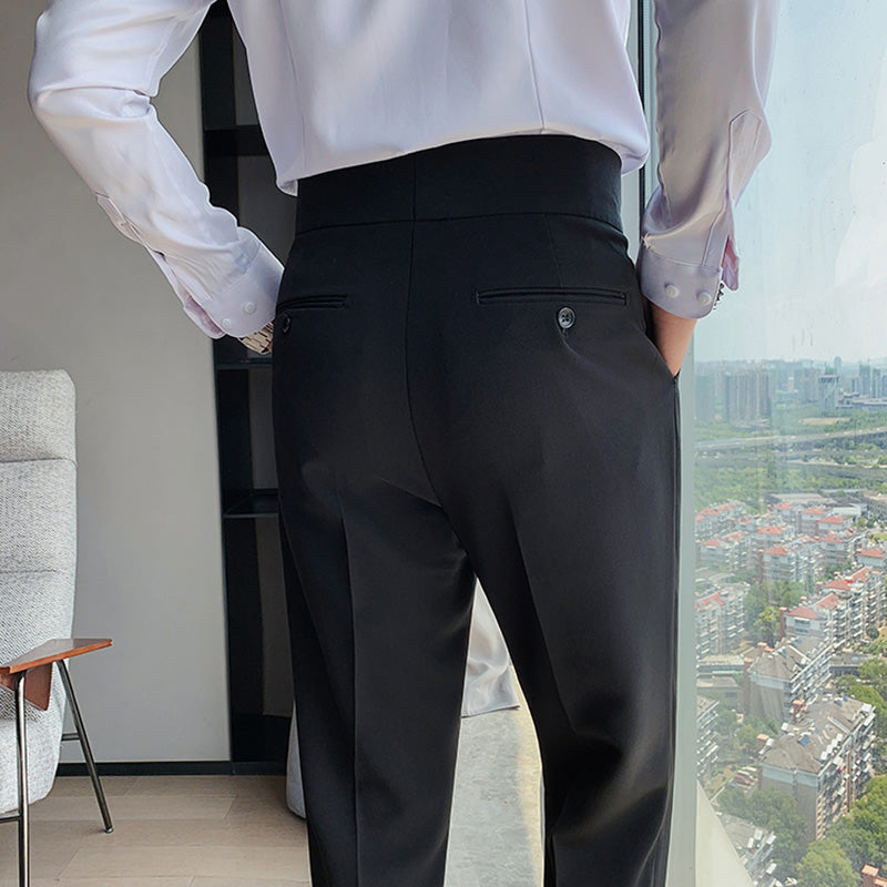 Sartoriale High-Waist Anzughose in Weiß