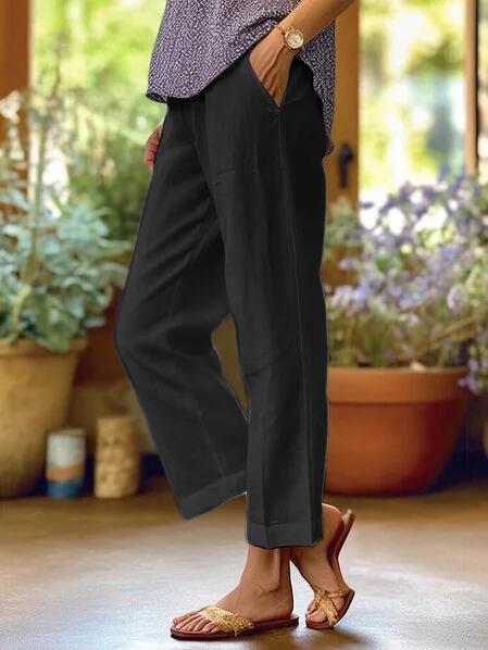 Luftige Schlupfhose aus Leinen