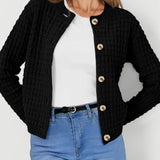 Bernadette – Strickjacke in Petrol
