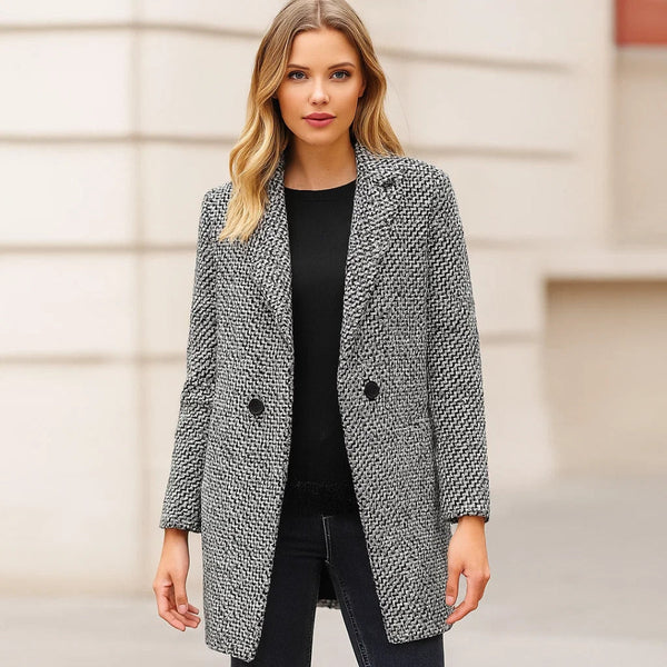 Caterinella - Mantel in Tweed-Optik